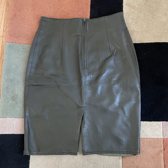 Georgetown leather design 100% leather skirt Size 10 - Picture 7 of 10